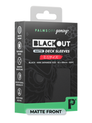 Palms Off Gaming Blackout Deck Sleeves Black - Japanese Size - Matte