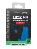 Palms Off Gaming Blackout Deck Sleeves Blue - Japanese Size - Matte