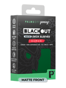 Palms Off Gaming Blackout Deck Sleeves Green - Japanese Size - Matte