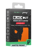Palms Off Gaming Blackout Deck Sleeves Orange - Japanese Size - Matte