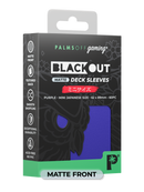 Palms Off Gaming Blackout Deck Sleeves Purple - Japanese Size - Matte
