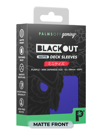 Palms Off Gaming Blackout Deck Sleeves Purple - Japanese Size - Matte