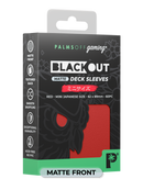 Palms Off Gaming Blackout Deck Sleeves Red - Japanese Size - Matte