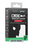 Palms Off Gaming Blackout Deck Sleeves White - Japanese Size - Matte