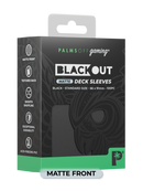 Palms Off Gaming Blackout Deck Sleeves Black - Standard Size - Matte