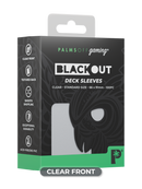 Palms Off Gaming Blackout Deck Sleeves Clear - Standard Size - Matte