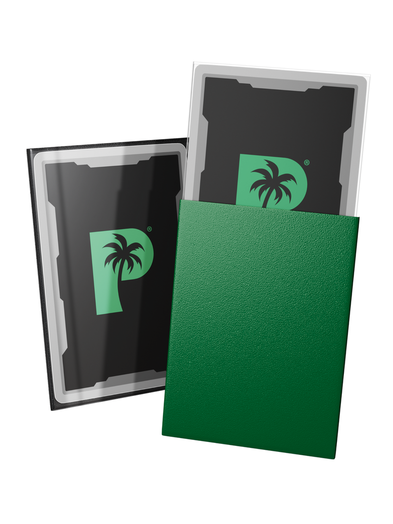 Palms Off Gaming Blackout Deck Sleeves Green - Standard Size - Matte