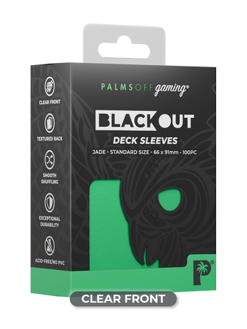 Palms Off Gaming Blackout Deck Sleeves Jade - Standard Size - Matte