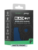 Palms Off Gaming Blackout Deck Sleeves Navy - Standard Size - Matte