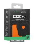 Palms Off Gaming Blackout Deck Sleeves Orange - Standard Size - Matte