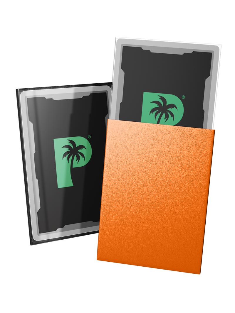 Palms Off Gaming Blackout Deck Sleeves Orange - Standard Size - Matte