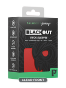Palms Off Gaming Blackout Deck Sleeves Red - Standard Size - Matte