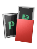 Palms Off Gaming Blackout Deck Sleeves Red - Standard Size - Matte