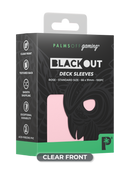 Palms Off Gaming Blackout Deck Sleeves Rose - Standard Size - Matte