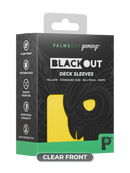 Palms Off Gaming Blackout Deck Sleeves Yellow - Standard Size - Matte