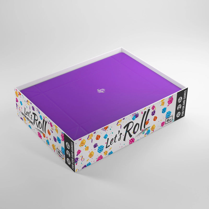 Gamegenic Magnetic Dice Tray Rectangular - Black/Purple