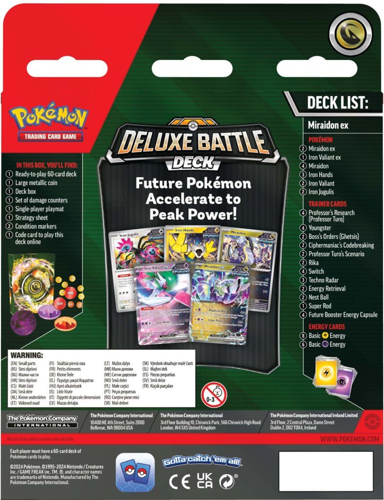 POKÉMON TCG Miraidon ex Deluxe Battle Deck