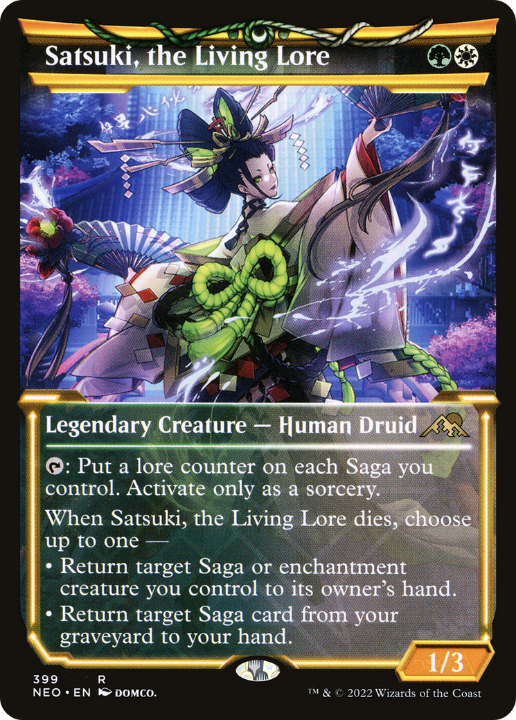 Satsuki, the Living Lore (NEO-399) - Kamigawa: Neon Dynasty: (Showcase)