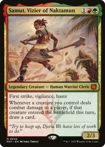 Samut, Vizier of Naktamun (MAT-045) - March of the Machine: The Aftermath Foil