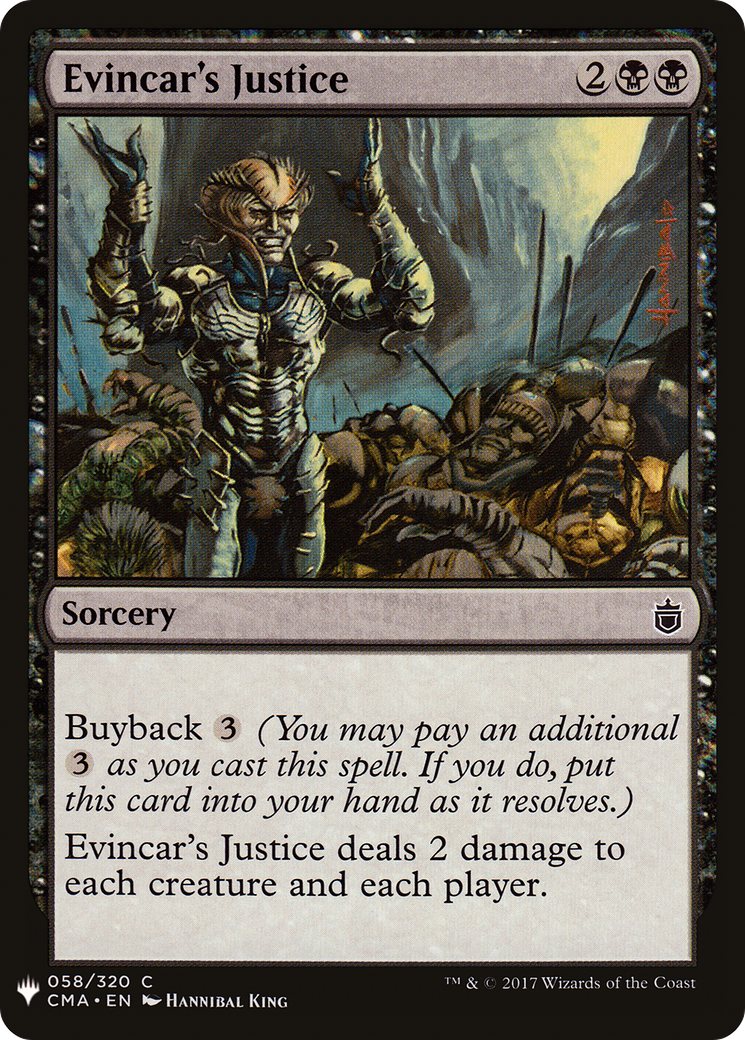Evincar's Justice (LIST-058) - The List