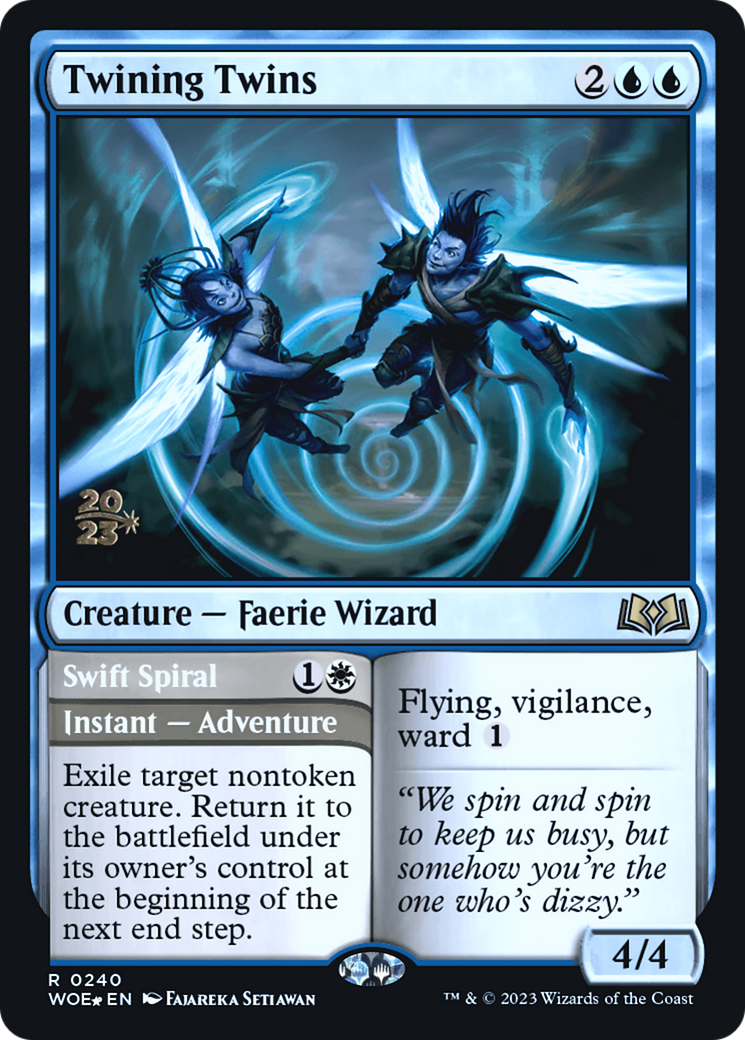 Twining Twins // Swift Spiral (PRE-240) - Wilds of Eldraine Promos Foil