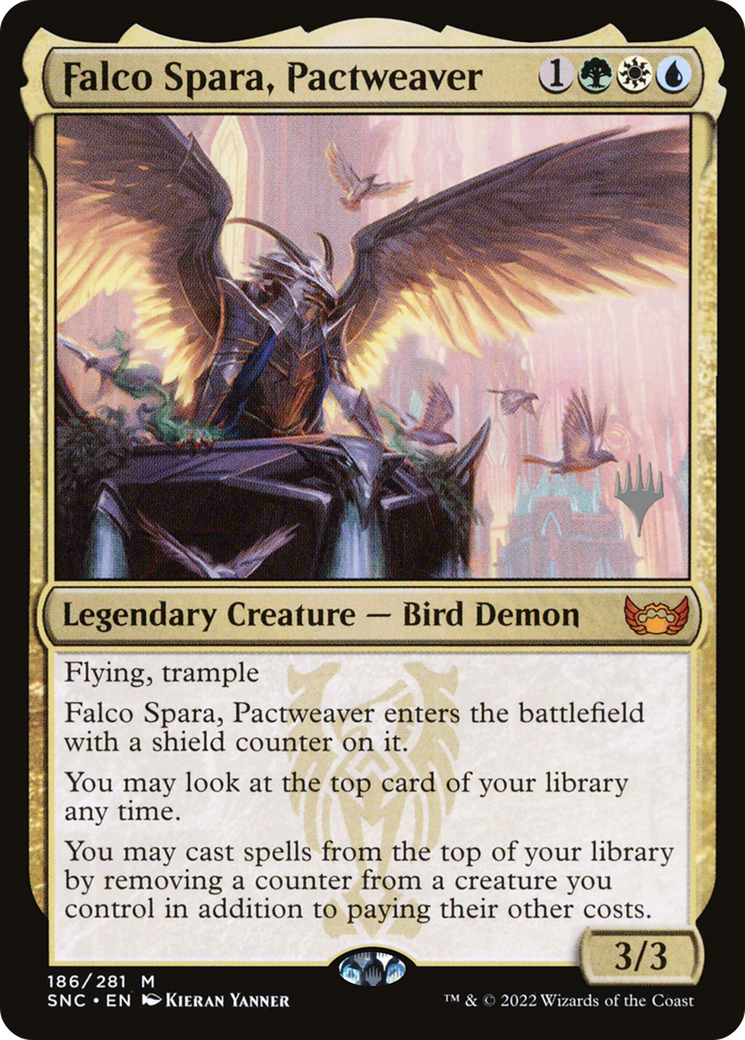 Falco Spara, Pactweaver (PPSNC-186) - Streets of New Capenna Promos Foil
