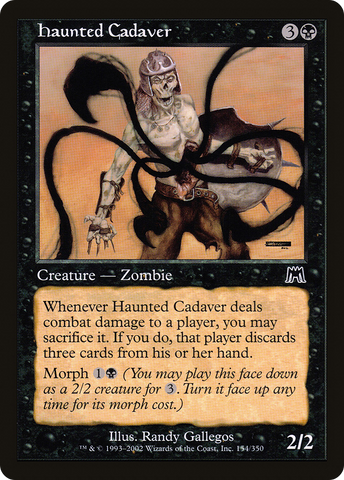 Haunted Cadaver (ONS-154) - Onslaught Foil
