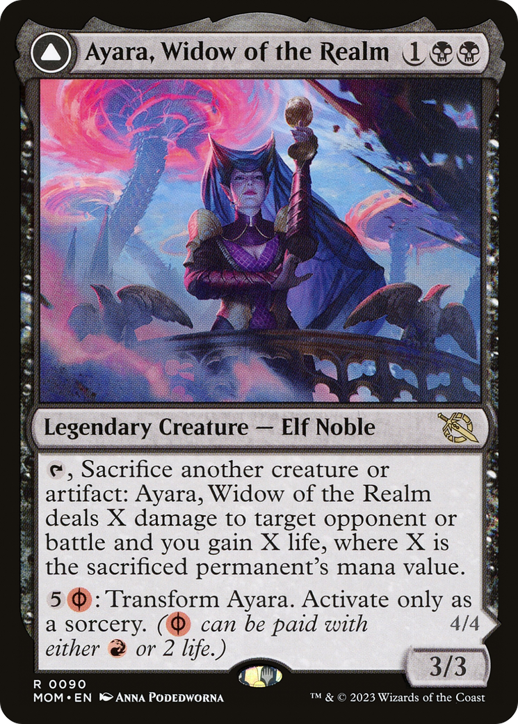 Ayara, Widow of the Realm // Ayara, Furnace Queen (MOM-090) - March of the Machine Foil