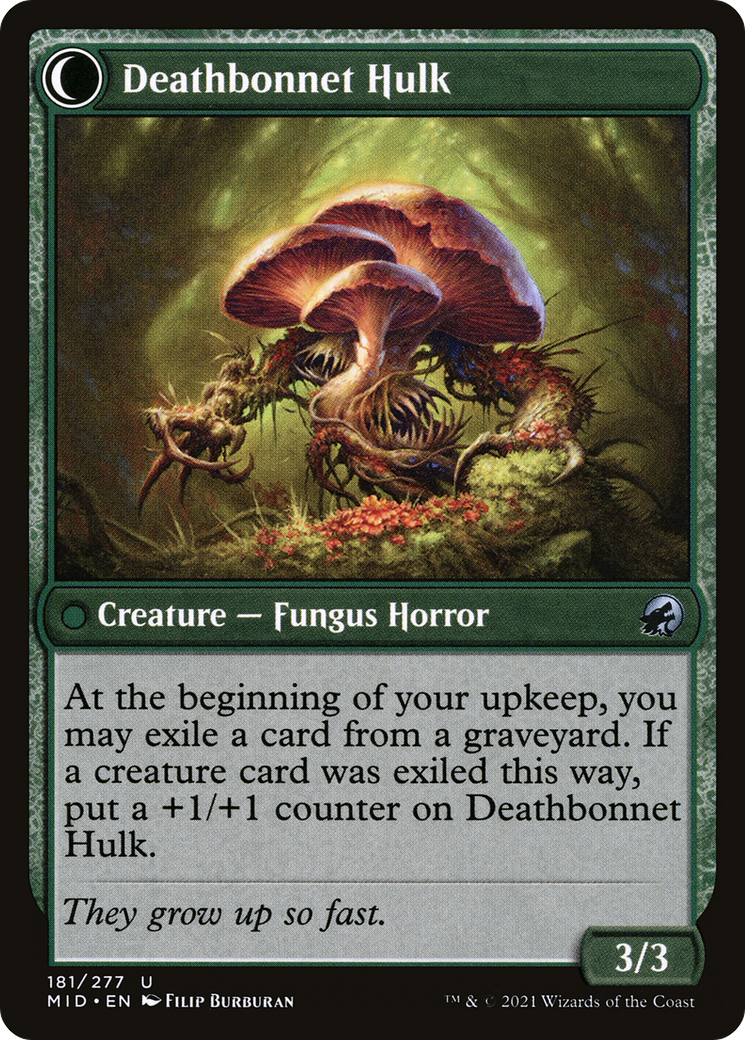 Deathbonnet Sprout // Deathbonnet Hulk (MID-181) - Innistrad: Midnight Hunt: (Double Faced Transform) Foil