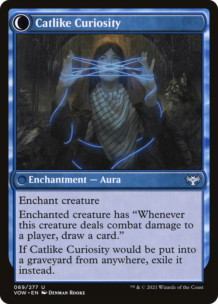 Mischievous Catgeist // Catlike Curiosity (VOW-069) - Innistrad: Crimson Vow: (Double Faced Transform) Foil