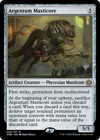 Argentum Masticore (PPONE-222P) - Phyrexia: All Will Be One Promos