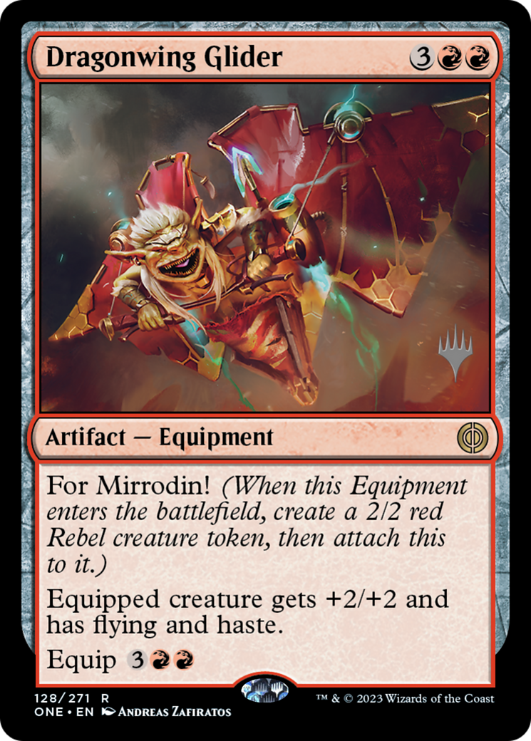 Dragonwing Glider (PPONE-128P) - Phyrexia: All Will Be One Promos Foil