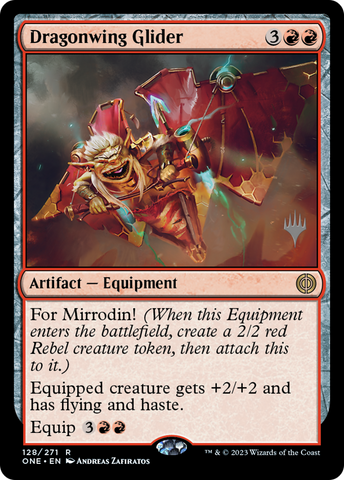 Dragonwing Glider (PPONE-128P) - Phyrexia: All Will Be One Promos