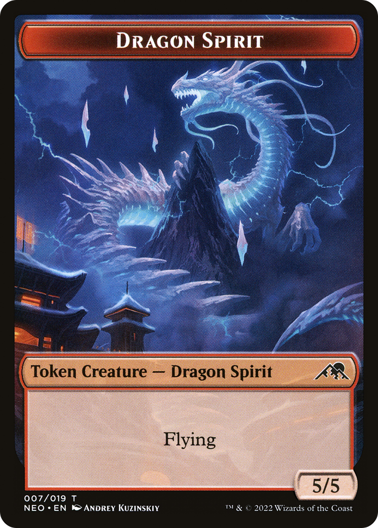 Dragon Spirit (NEO-007) - Kamigawa: Neon Dynasty Tokens
