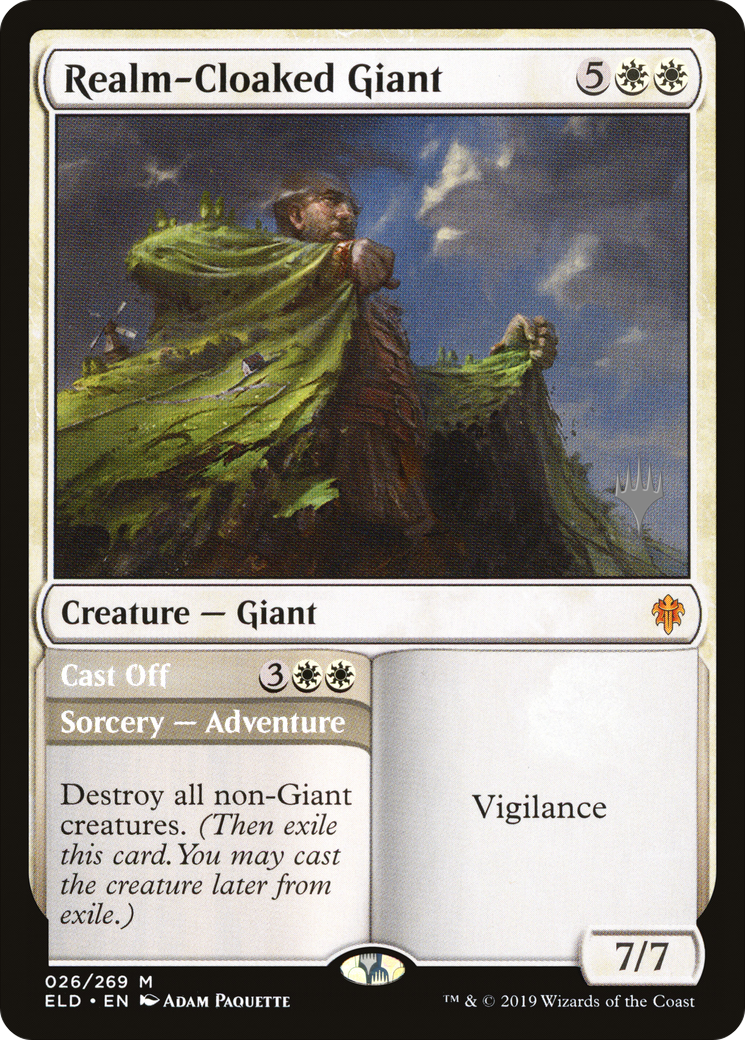 Realm-Cloaked Giant // Cast Off (PPELD-026) - Throne of Eldraine Promos Foil
