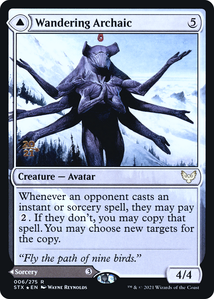 Wandering Archaic // Explore the Vastlands (PRE-006) - Strixhaven: School of Mages Promos Foil