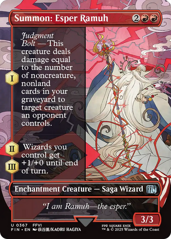 Summon: Esper Ramuh (FIN-367) - FINAL FANTASY: (enchantment) (Borderless) Foil