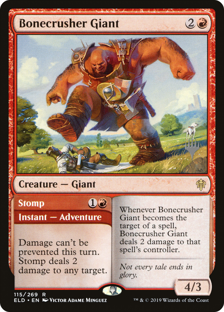 Bonecrusher Giant // Stomp (PPELD-115) - Throne of Eldraine Promos