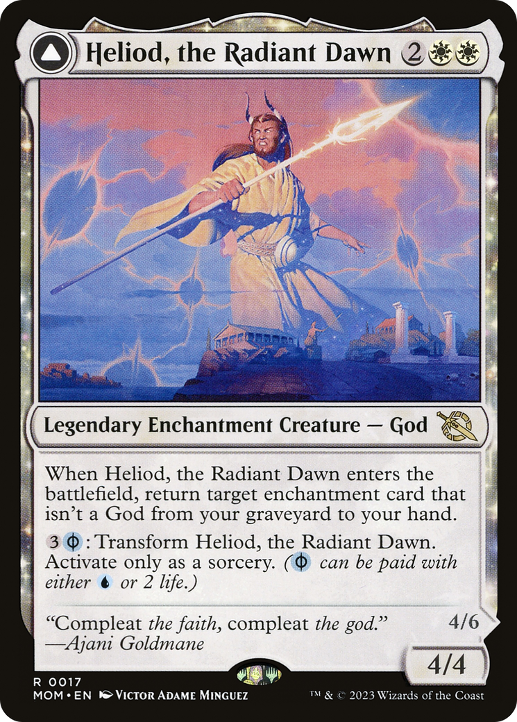 Heliod, the Radiant Dawn // Heliod, the Warped Eclipse (MOM-017) - March of the Machine: (enchantment) Foil
