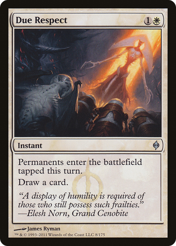 Due Respect (NPH-008) - New Phyrexia Foil