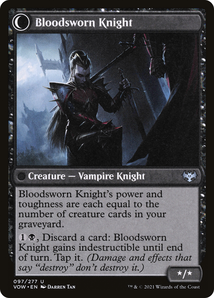 Bloodsworn Squire // Bloodsworn Knight (VOW-097) - Innistrad: Crimson Vow: (Double Faced Transform)