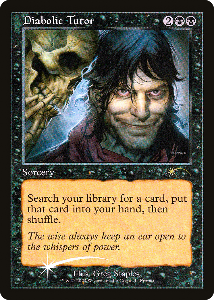 Diabolic Tutor (WPN-013) - Wizards Play Network 2024 Foil