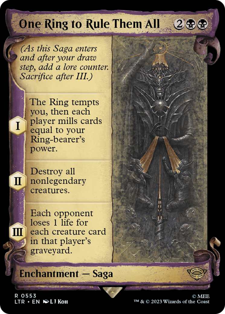 One Ring to Rule Them All (LTR-553) - The Lord of the Rings: Tales of Middle-earth: (Showcase) Foil