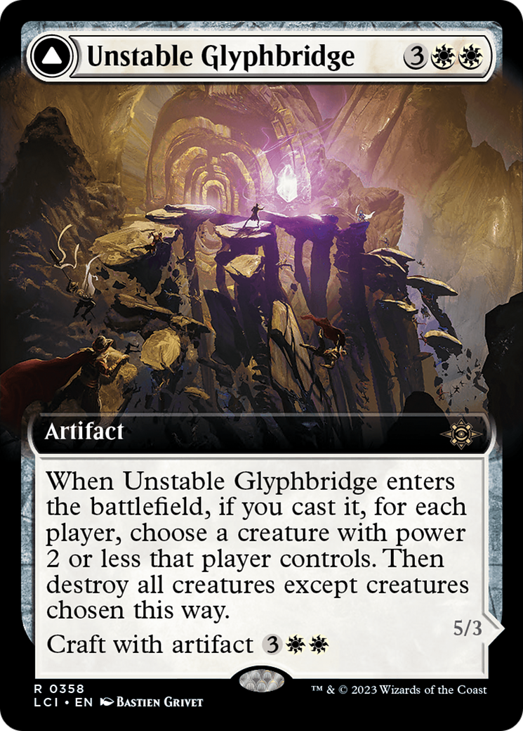 Unstable Glyphbridge // Sandswirl Wanderglyph (LCI-358) - The Lost Caverns of Ixalan: (Extended Art) Foil