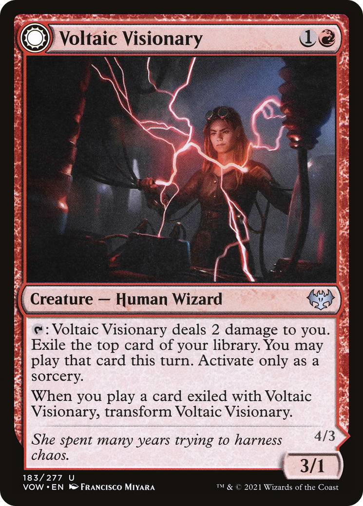 Voltaic Visionary // Volt-Charged Berserker (VOW-183) - Innistrad: Crimson Vow: (Double Faced Transform)