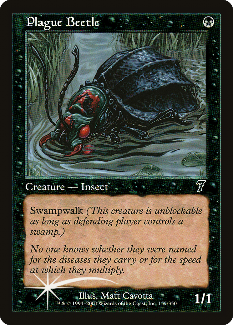 Plague Beetle (7ED-155★) - Seventh Edition Foil