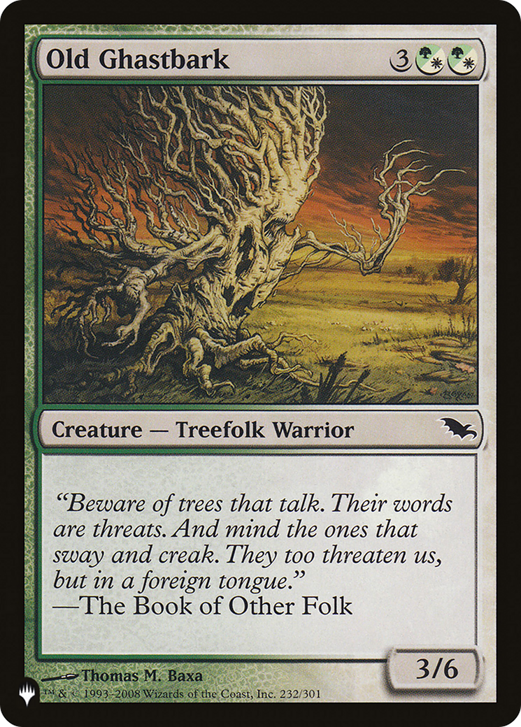 Old Ghastbark (LIST-232/301) - The List
