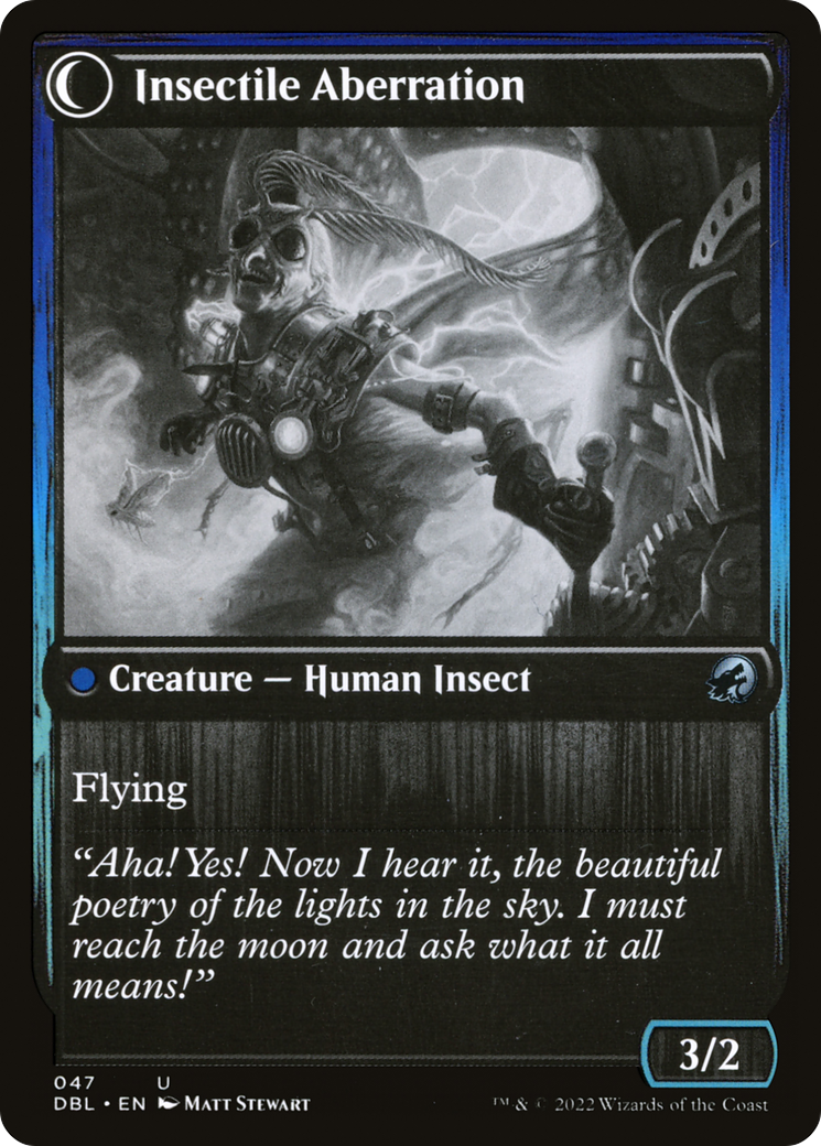 Delver of Secrets // Insectile Aberration (DBL-047) - Innistrad: Double Feature: (Double Faced Transform)