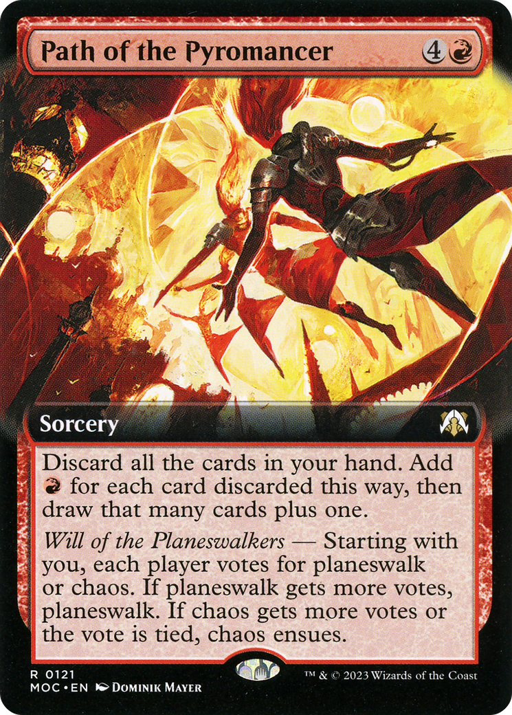 Path of the Pyromancer (MOC-121) - March of the Machine Commander: (Extended Art) Foil