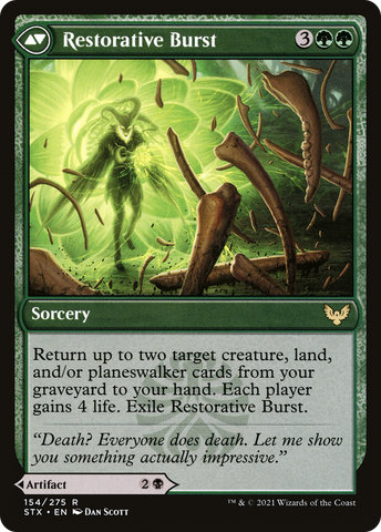 Pestilent Cauldron // Restorative Burst (STX-154) - Strixhaven: School of Mages